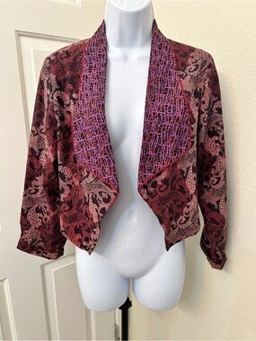 ✨ Batik Keris Cotton Batik Waterfall Boho Jacket ✨ Size L
